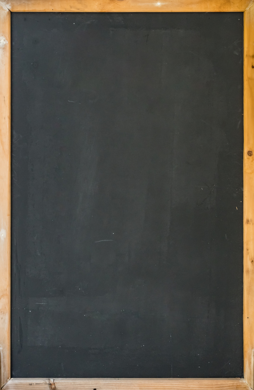 Blank Blackboard with a Wooden Frame 